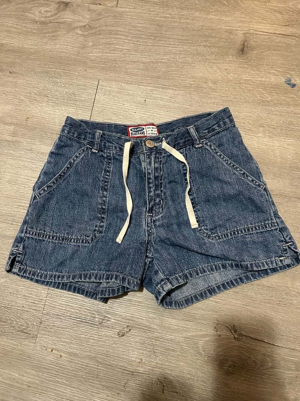 Old Navy BlueJeans Denim Shorts with Drawstring Waist, Size 12 youth